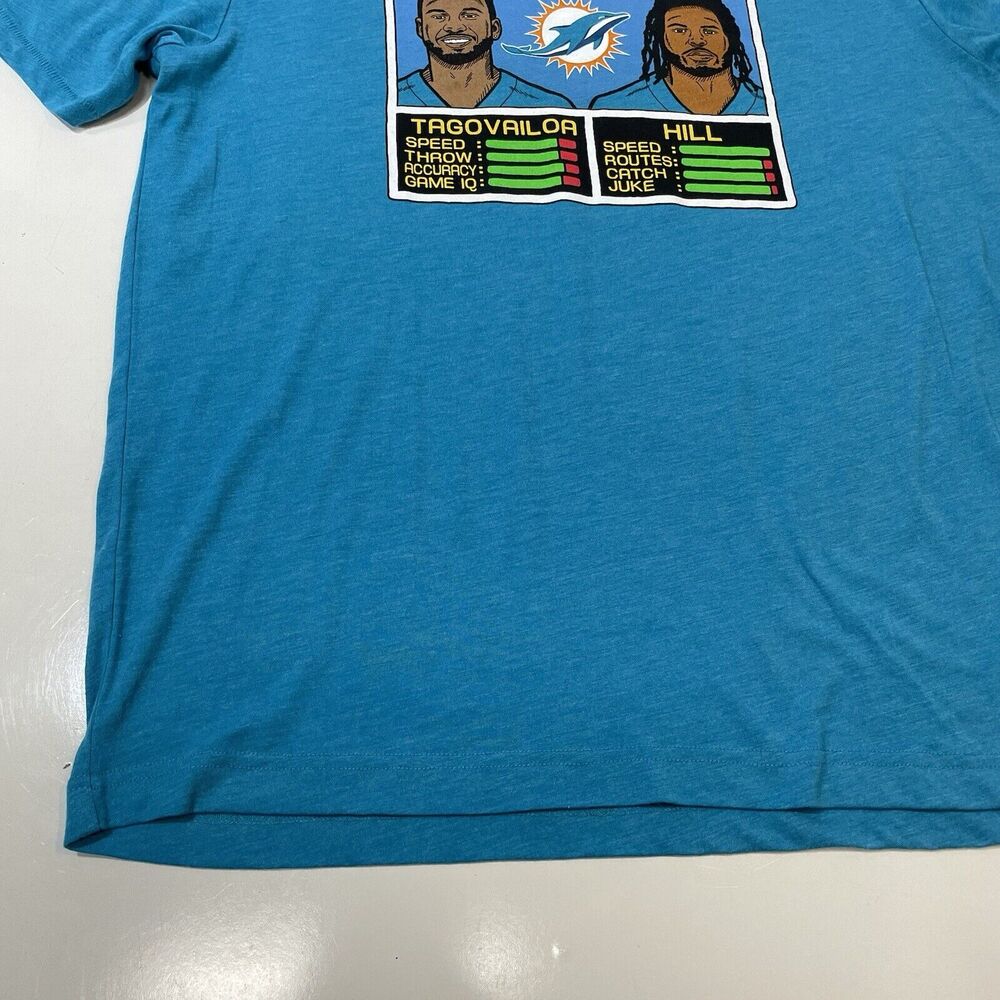 NFL Jam Men’s Miami Dolphins Tua Tagovailoa Tyreek Hill Homage Shirt Aqua Soft L - Picture 2 of 7